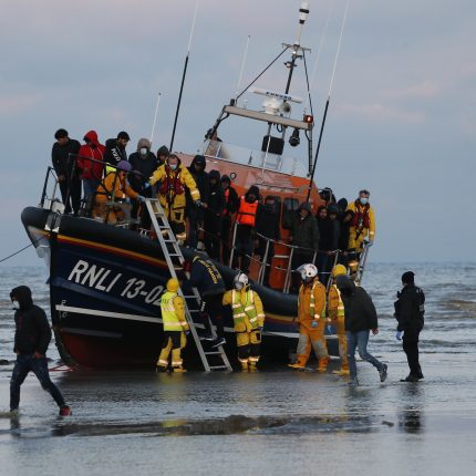Dungeness,,Kent,,Uk,,6th,February,2023.,Migrants,Brought,Ashore,After