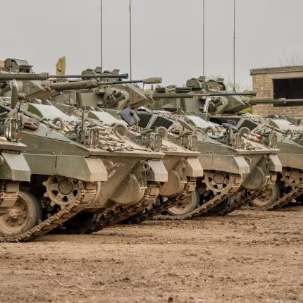 A,Line,Row,Of,Several,British,Army,Warrior,Fv510,Infantry