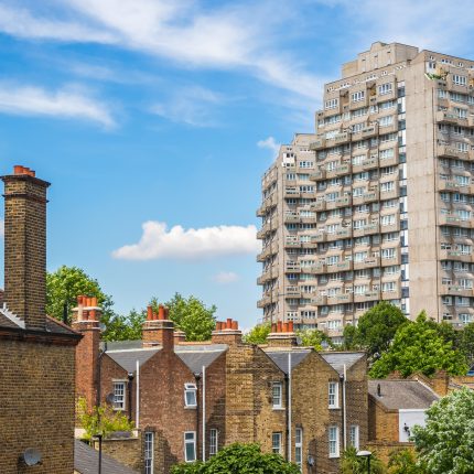 Council,Blocks,At,Cotton,Gardens,Estate,And,Terraced,Houses,At