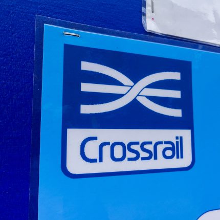 London,,Uk,,May,9th,2021:,The,Logo,Sticker,For,Crossrail.