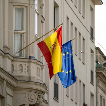 Vienna,,Austria,-,28.,July,2024:,Flag,Of,Spain,And