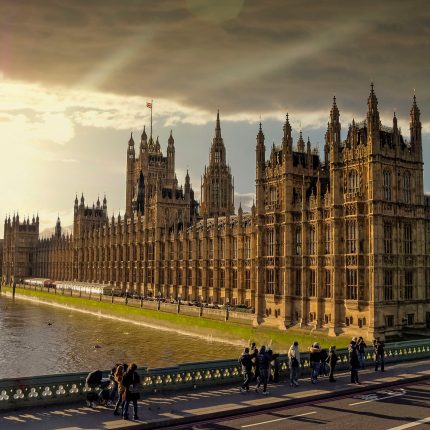 London,England,,The,British,Parliament,And,Thames,River,Under,Dramatic